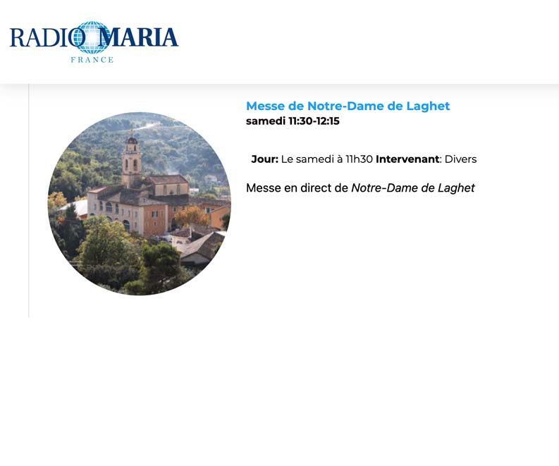 radio maria messe laghet