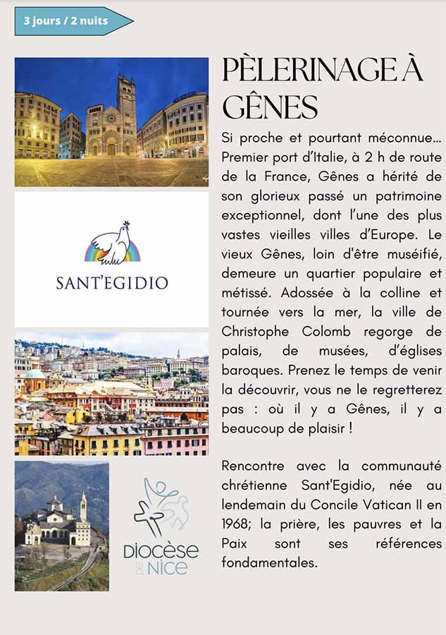 pèlerinage à Gênes