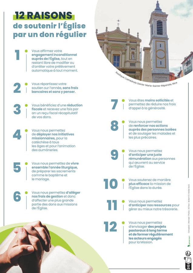 12 raisons de soutenir l'Église