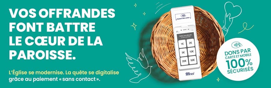Quete Digitale1 paniers de quete connectee