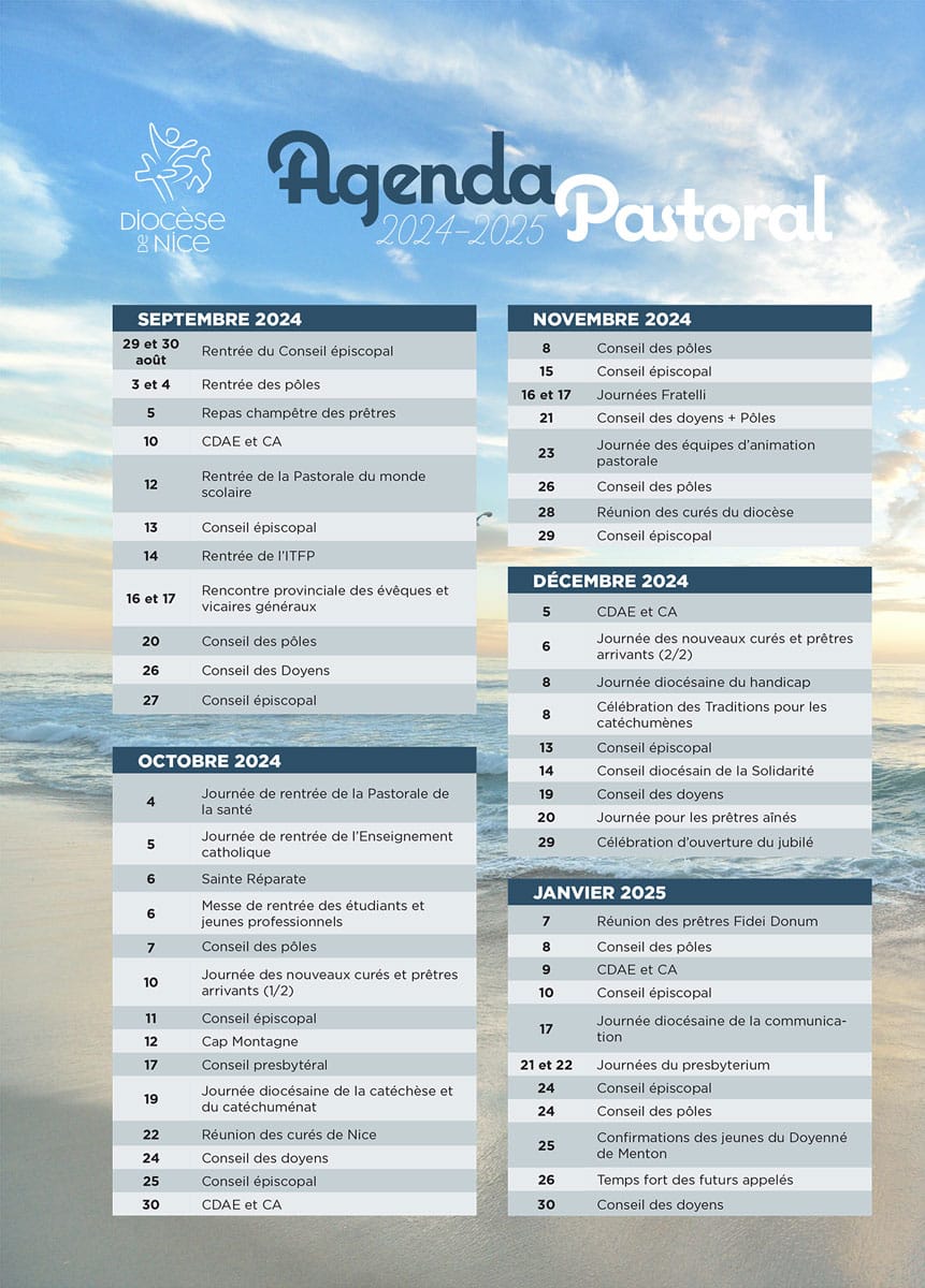 Agenda pastoral 2024-2025